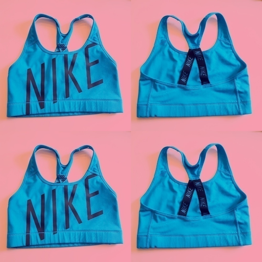 Nike logo dri fit sports bra